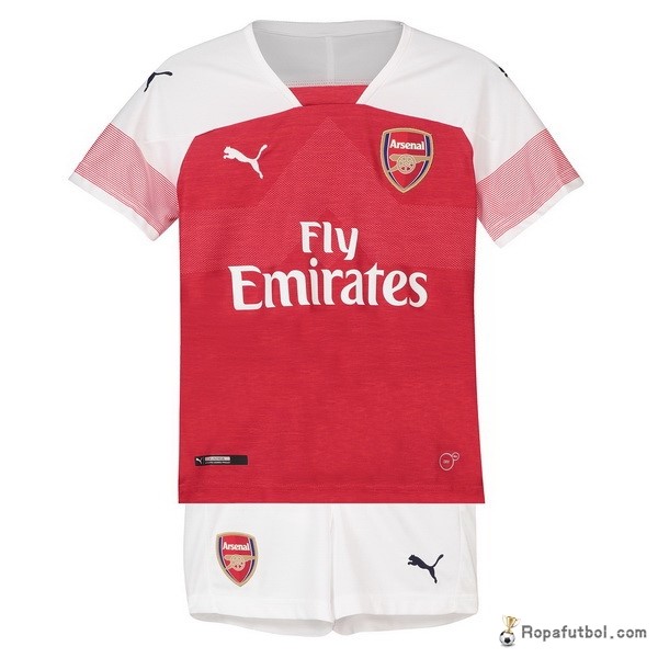 Camiseta Arsenal Replica Primera Ropa Conjunto De Niños 2018/19 Rojo